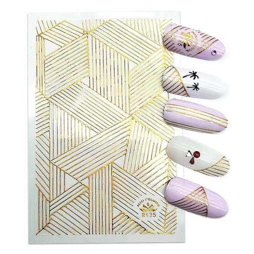 Nail Stickers 3D Gold Lines
