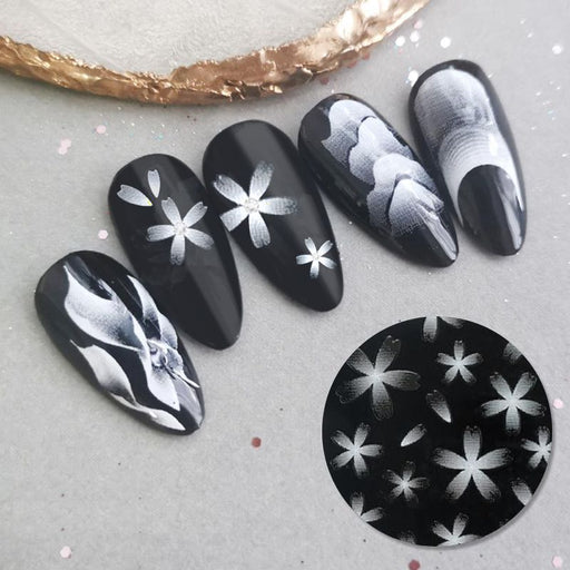 Nail Stickers - 5D White Flowers