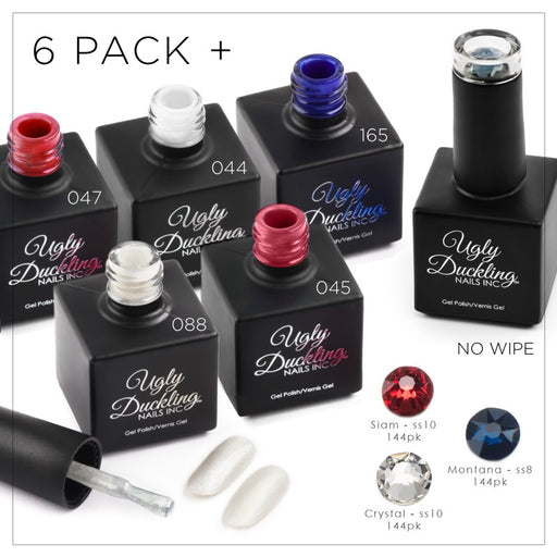 Special Limited Deal Gel Polish 5 Pack, No Wipe & FREE Crystals